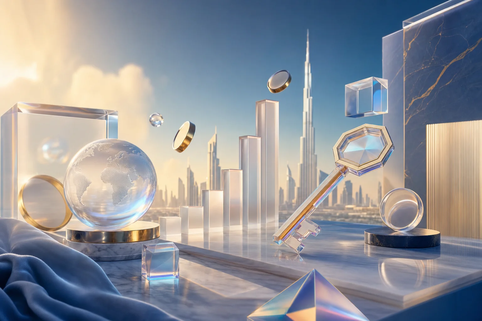 Skyline de Dubaï — gestion de patrimoine pour expatriés français aux Émirats